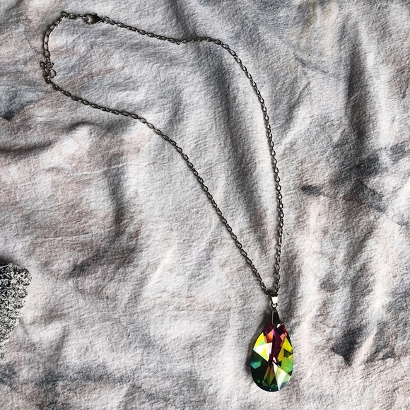 Rainbow, Unicorn, Princess, Jewel Pendant Necklace - Picture 4 of 7